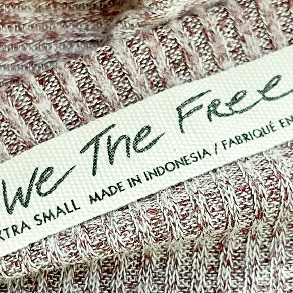 We The Free People Dress BEACHY Boho Oversized Mini Tunic Mauve Vee  Sz XS - S - Picture 8 of 8